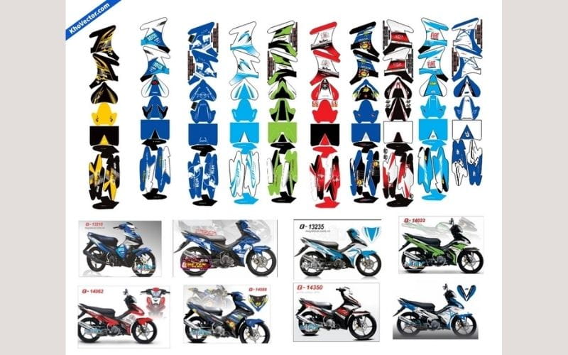 Tham khảo một số mẫu decal dán xe máy 